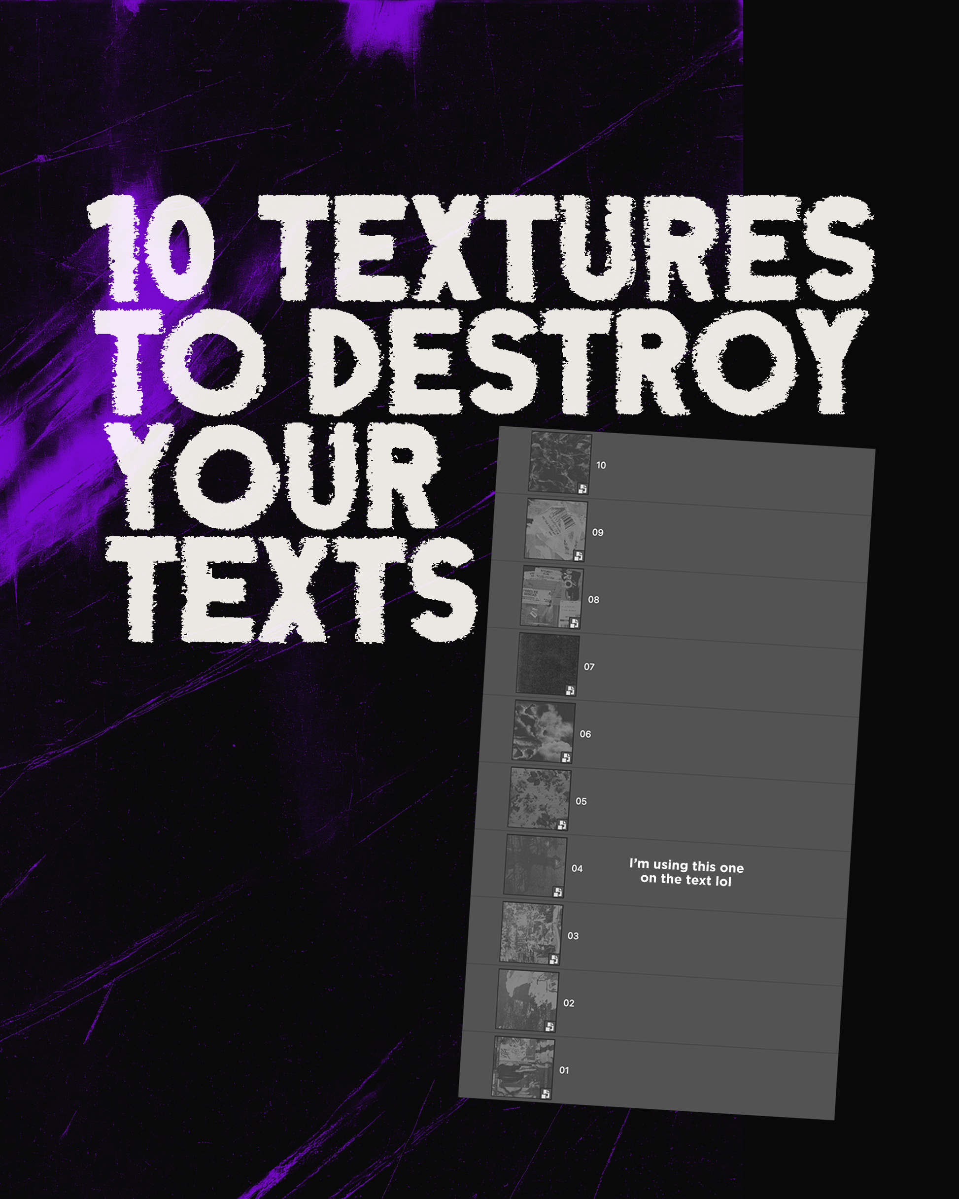 Distresser for texts