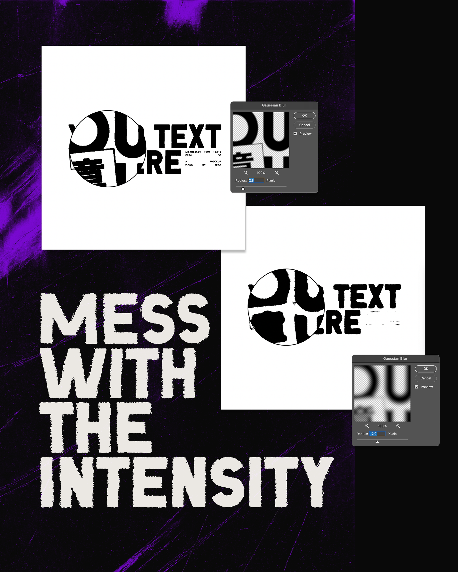 Distresser for texts